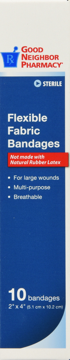 Good Neighbor Pharmacy Bandages Flexible Fabric 2x4 10ct