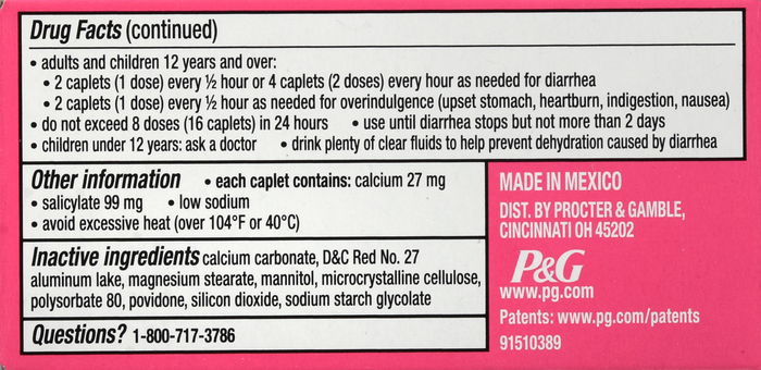 Pepto Bismol Caplets Original 40ct