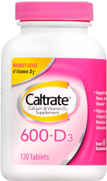 Caltrate 600+D Calcium Supplement Tablets 120ct