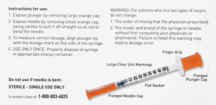 Good Neighbor Pharmacy Insulin Syringes 29Gx1/2" 0.5cc 100ct