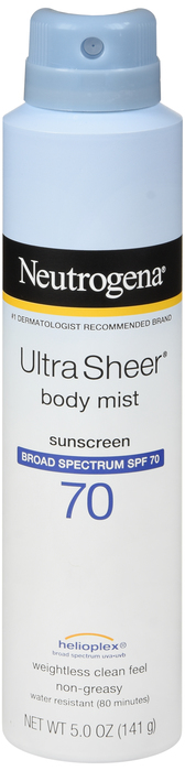 Neutrogena Ultra Sheer Lightweight SPF 70 Sunscreen Spray 5oz