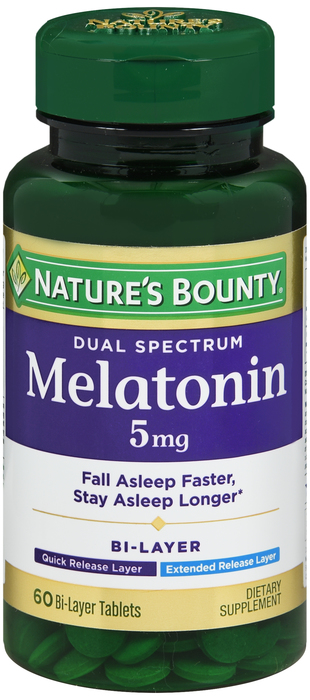 Melatonin Dual Spectrum Tablets 60ct Nature's Bounty