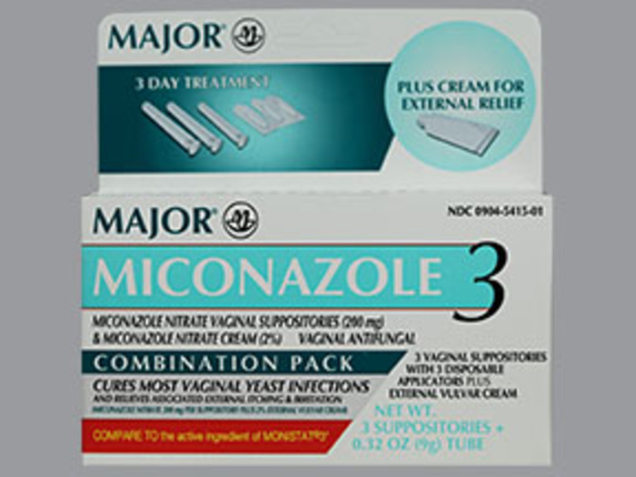 MICONAZOLE 3 DAY SUPPOSITORY/CRM W/APPL