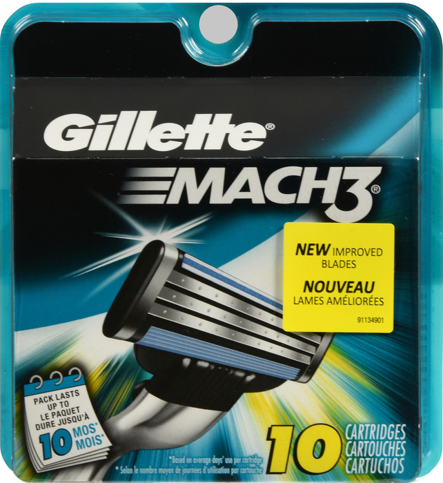 Gillette Mach3 Men's Razor Blade's Refills 10ct