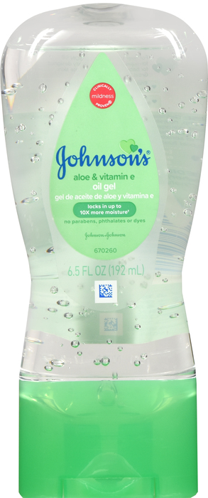 Johnson's Baby Oil Gel with Aloe Vera & Vitamin E 6.5oz