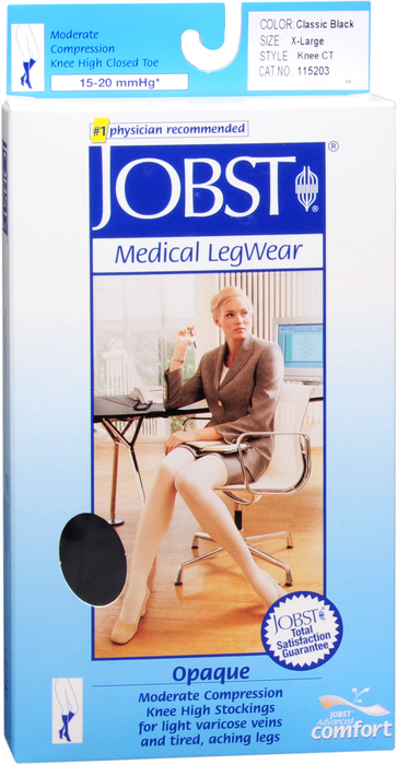 JOB OPAQUE KNEE 15-20 XLG BLK DS