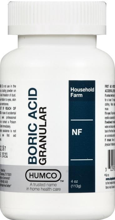 BORIC ACID GRANULE 4OZ HUMCO