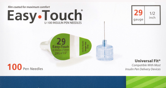 Easy Touch Pen Needles 29Gx1/2" 100ct