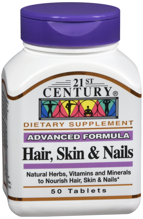 21st Century Advanced Formula Hair, Skin, & Nails Dietary Supplement Caplets 50ct