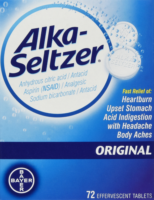 ALKA-SELTZER TABLET ORIGINAL 72CT