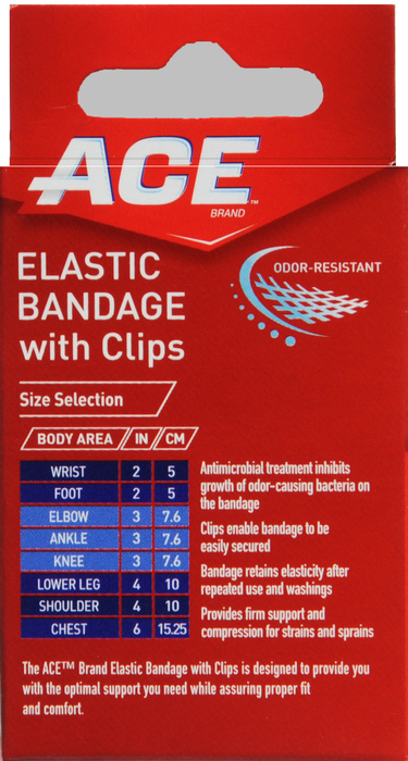 ACE 3 Inch Elastic Bandage with Clips 1ct