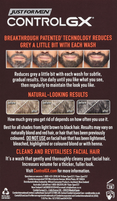 Just for Men Control GX Beard Grey Reducing Wash 4oz