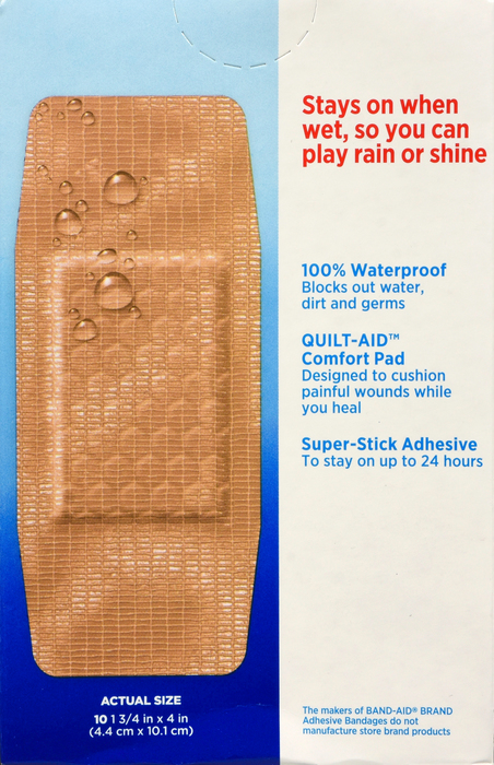 BAND-AID Water Block Tough Strips Extra Large Bandages 10ct