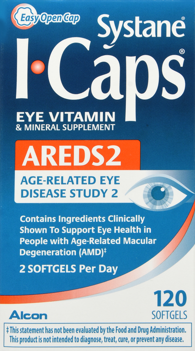 Systane I-Caps AREDS2 Eye Vitamin Softgels 120ct