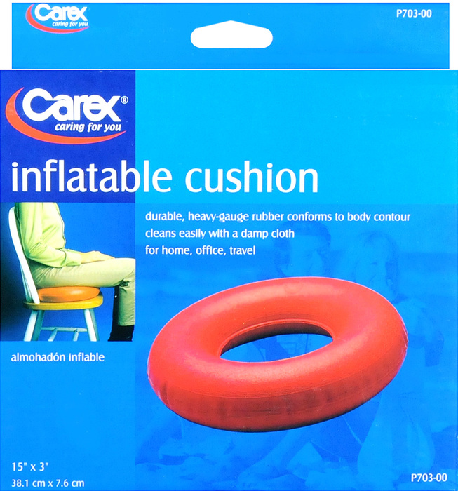 Carex Rubber Inflatable Ring Cushion 1ct