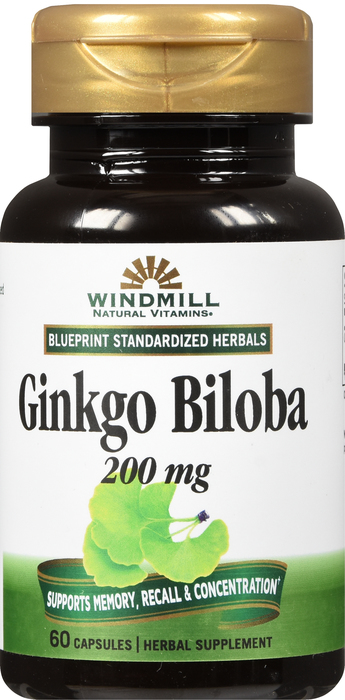 Windmill Ginkgo Biloba 200mg Capsules 60ct