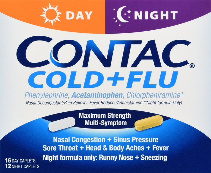 CONTAC COLD FLU DAY/NITE CAPLET 28CT