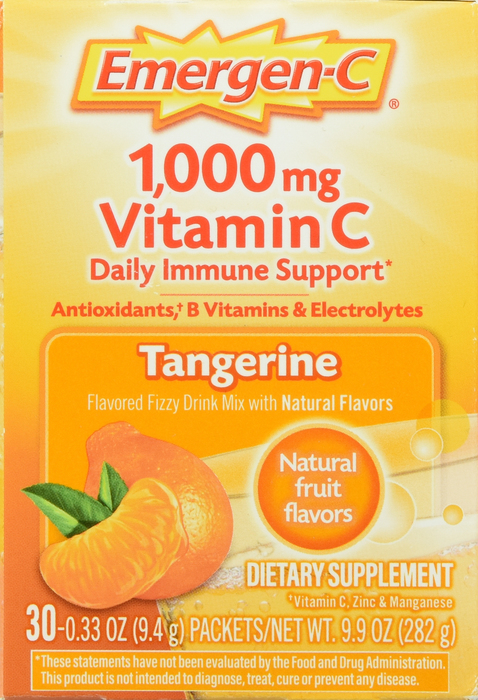 Emergen-C Vitamin C 1000mg Tangerine Packets 30ct