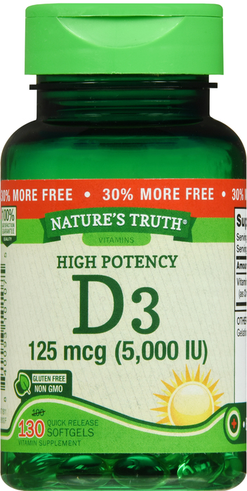 VITAMIN D3 5000IU SGC 100+30 NAT TRUTH