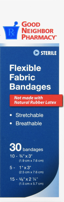 Good Neighbor Pharmacy Bandages Flexible Fabric Assorted 30ct