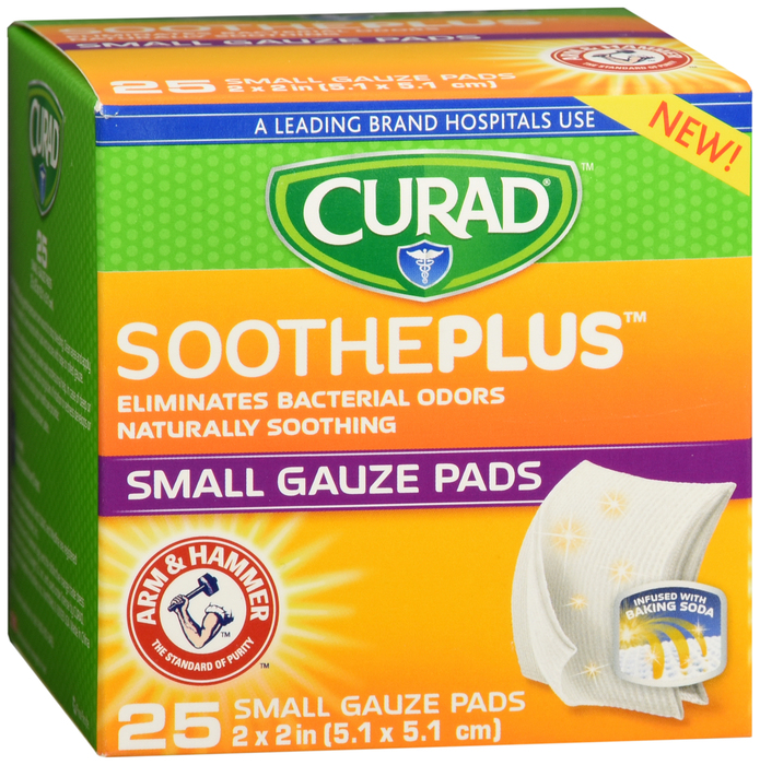 Curad A&H Soothe Plus Gauze Pad 2x2 25ct