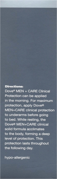 Dove Men + Clinical Care Clean Comfort Solid Deodorant 1.7oz