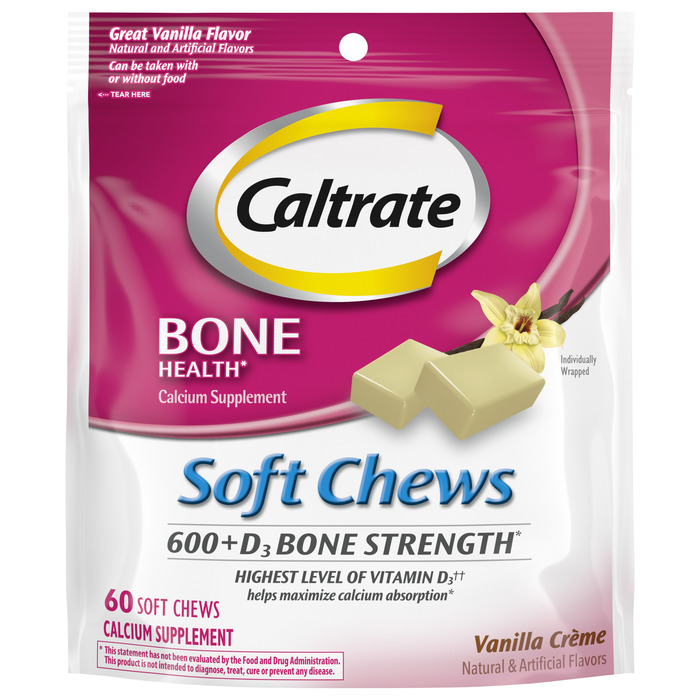 Caltrate Bone Health 600+D3 Chew Vanilla 60ct