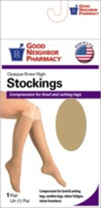 Good Neighbor Pharmacy Knee High Ladies Opaque 15-20mmHg Beige M