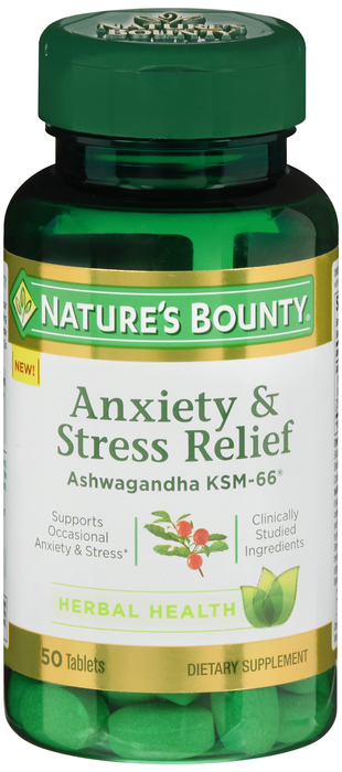 ANXIETY STRESS RELIEF TAB 50CT NAT BOUNT