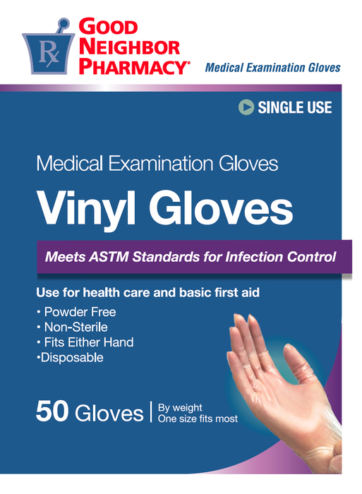 Good Neighbor Pharmacy Vinyl Gloves Powder Free 50ct