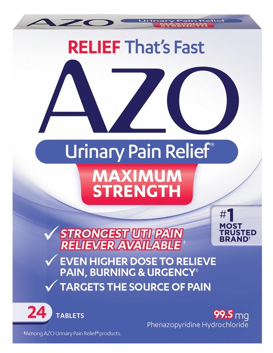 AZO Maximum Strength Urinary Pain Relief Tablets 24ct