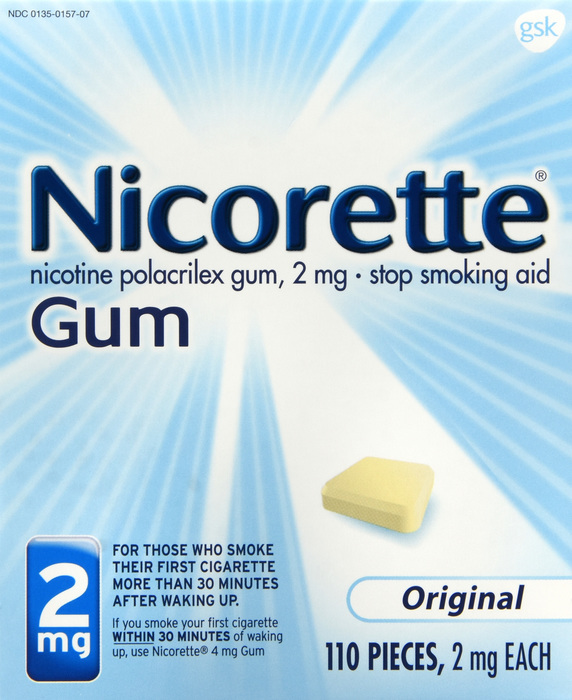 Nicorette Stop Smoking Aid 2mg Original Nicotine Gum 110ct