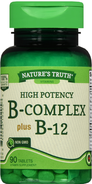 VIT B-COMPLEX +B-12 TAB 90CT NAT TRUTH