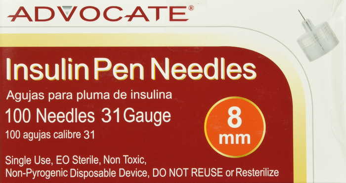 ADVOCATE PEN NEEDLE 31G 8MM 100CT