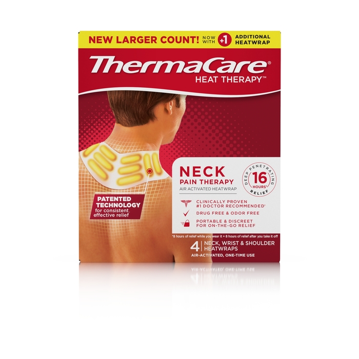 Thermacare Pain Therapy Neck Heatwraps 4ct