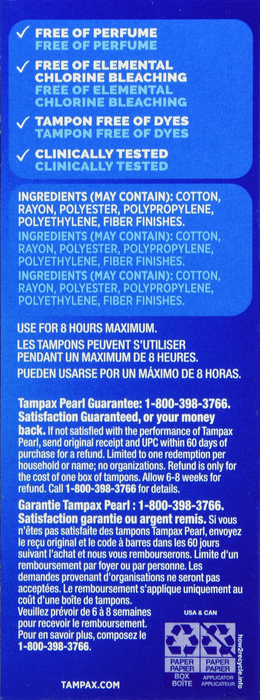 Tampax Flushable Regular Unscented Tampons 20ct