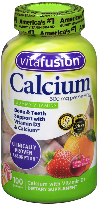 Vitafusion Calcium 500mg Gummy Vitamins 100ct