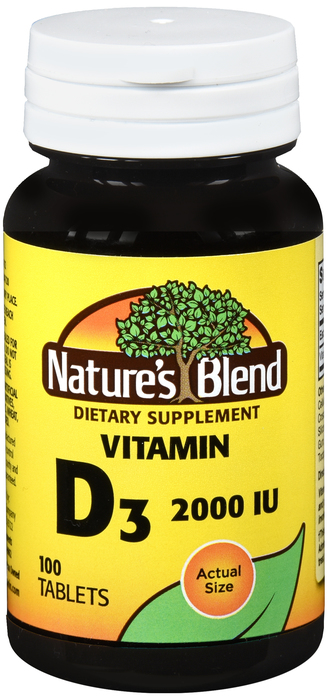 Nature's Blend Vitamin D3 2000IU Tablets 100ct