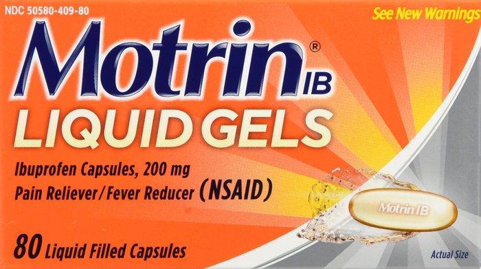 Motrin Ibuprofen 200mg Liquid Gels 80ct