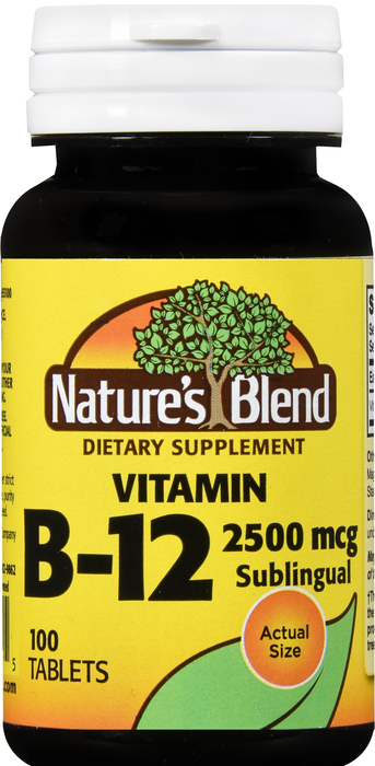 Nature's Blend Vitamin B-12 2500mcg Tablets 100ct