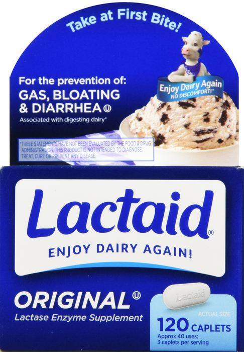 Lactaid Original Strength Caplets 120ct