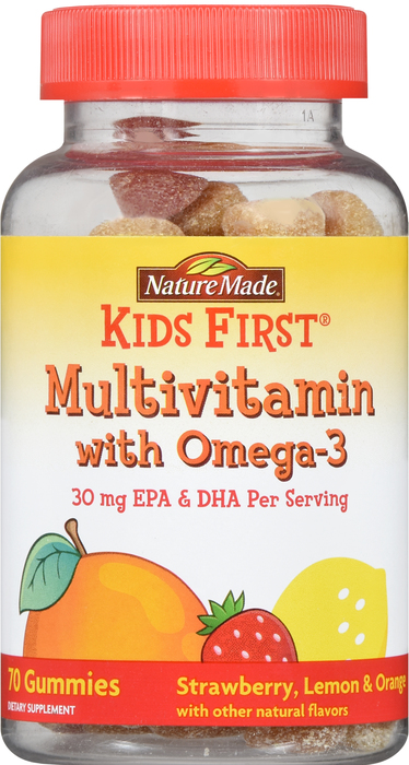 Nature Made Kids First Multivitamin + Omega-3 Gummies 70ct