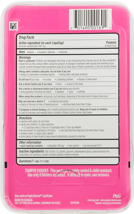 Pepto Bismol Antidiarrheal Liquicaps 12ct