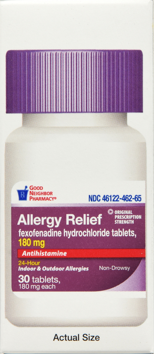 Good Neighbor Pharmacy Allergy Relief 24 Hour Antihistamine 180mg Tablets 30ct