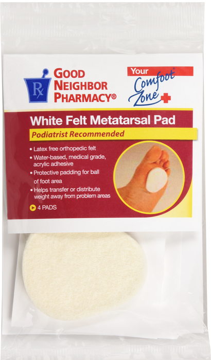 Good Neighbor Pharmacy Metatarsal Pad 3x4ct