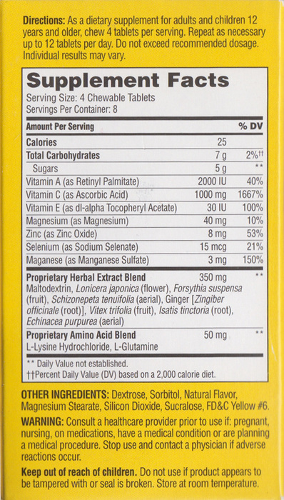 21st Century ImmuBlast Immune System Support Citrus Chewable Tablets 32ct