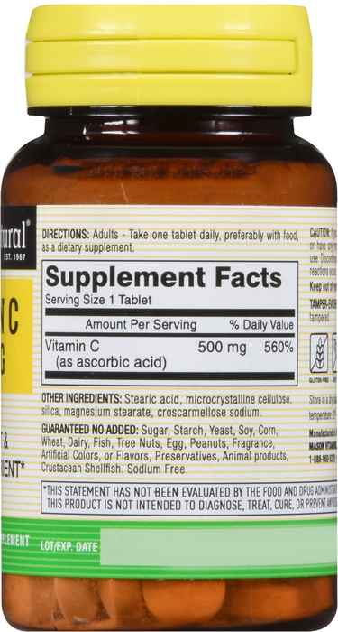 Mason Natural Vitamin C 500mg Tablets 100ct