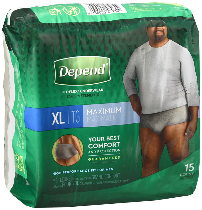 Depend Underwear Max Men XL 2x15ct