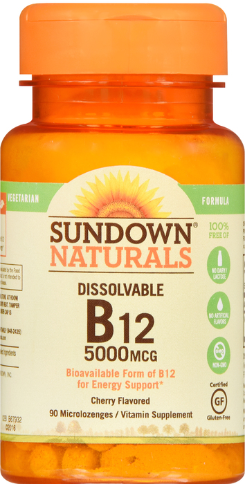 VIT B12 5000MCG QK DSLV LOZ 90CT SUNDWN