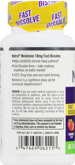 Natrol Melatonin 10mg Fast Dissolve Tablets 60ct